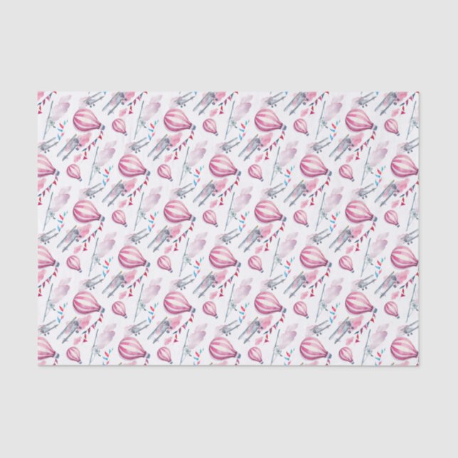 Papier Mousseline Ballons et biplans (Recto)