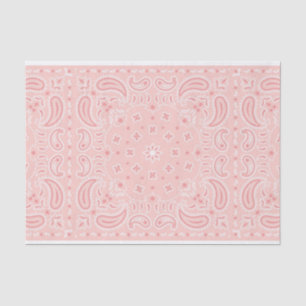 Papier Mousseline Bandana rose pâle