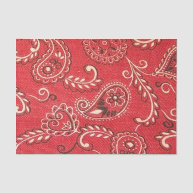 Papier Mousseline Bandana rouge (Recto)