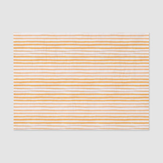 Papier Mousseline Bande d'aquarelle orange et blanche