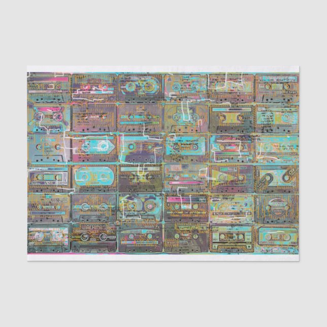 Papier Mousseline Bande de cassette pour papier découpage ou collage (Recto)
