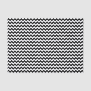 Papier Mousseline Bande de Chevron noir et blanc