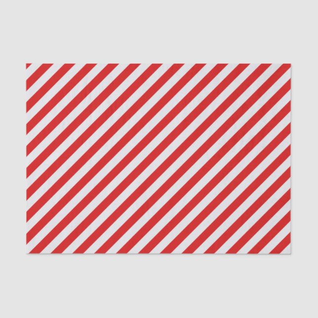 Papier Mousseline Bande de sucre de canne rouge et blanc (Recto)