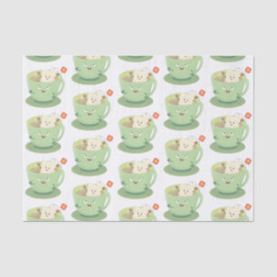 Papier Mousseline Bande dessinée de la tasse de thé mignonne humour