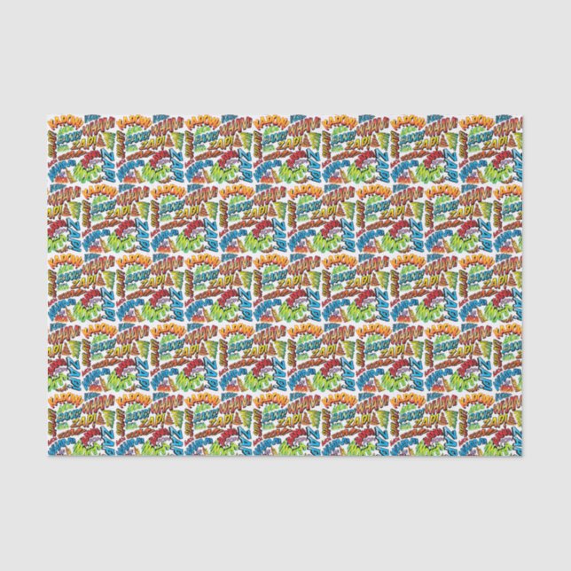 Papier Mousseline Bande dessinée Pop Art Sounds (Recto)