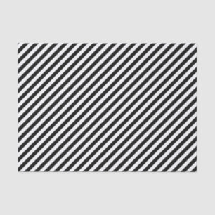 Papier Mousseline Bande diagonale noire/blanche Cool géométrique cla
