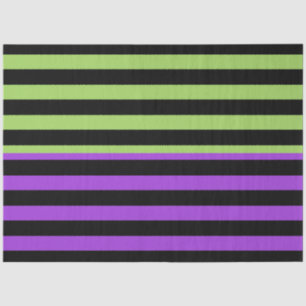 Papier Mousseline Bande verte violette et noire d'Halloween