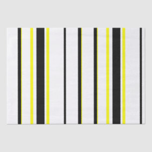 Papier Mousseline Bandes blanches et grises noires