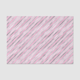 Papier Mousseline Bandes claires roses et argentées
