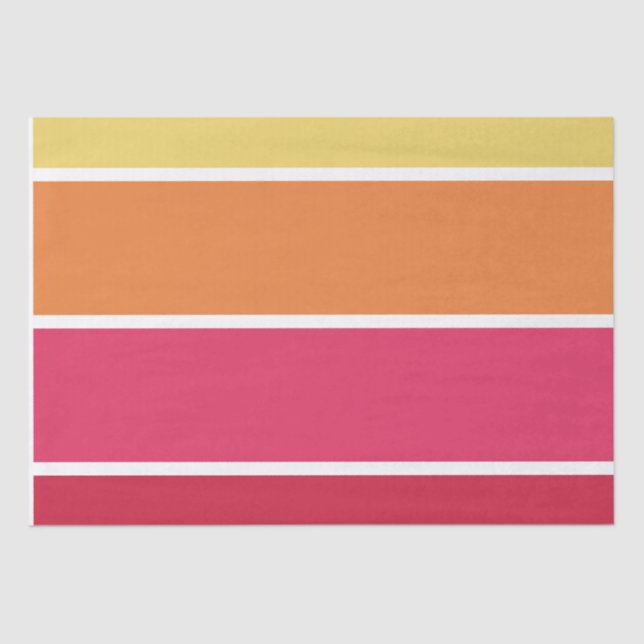 Papier Mousseline Bandes colorées (Recto)