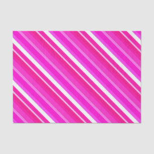 Papier Mousseline Bandes de bonbons en couches - rose et fuchsia