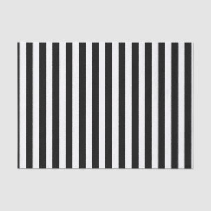 Papier Mousseline Bandes de bonbons noir et blanc