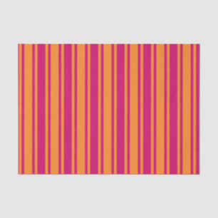 Papier Mousseline Bandes de bonbons rose et orange
