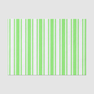 Papier Mousseline Bandes de bonbons vert et blanc de chaux