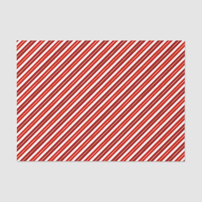 Papier Mousseline Bandes de Noël rouge, or et blanc (Recto)