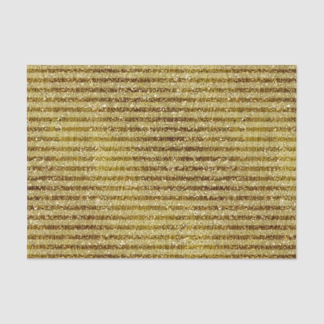 Papier Mousseline Bandes de Parties scintillant d'or (Recto)