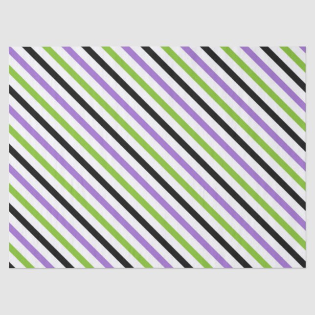 Papier Mousseline Bandes d'Halloween - Motif diagonal gras (Recto)