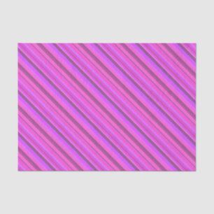 Papier Mousseline Bandes diagonales roses