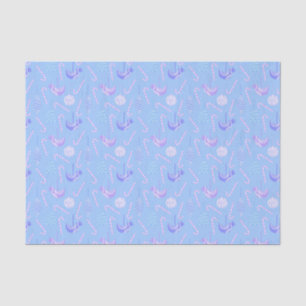 Papier Mousseline Bandes d'oiseaux bleu