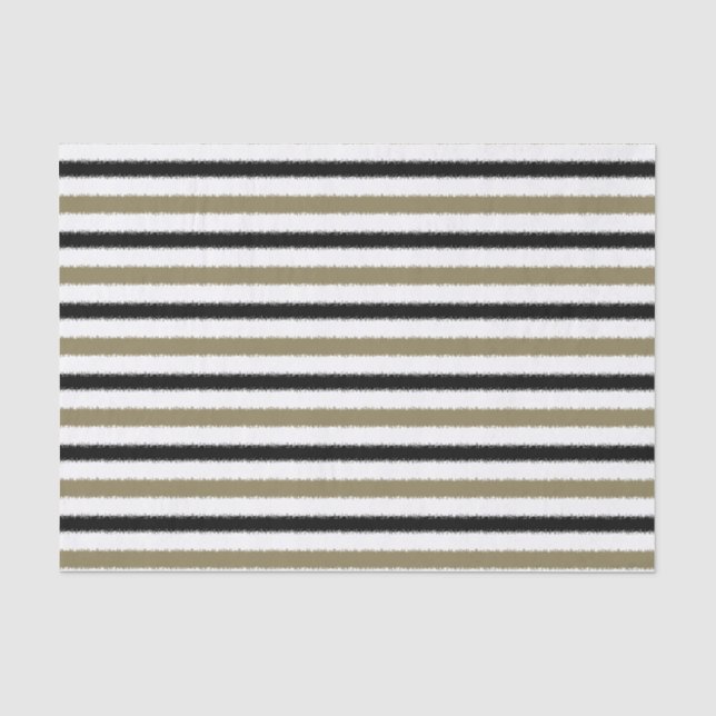 Papier Mousseline Bandes d'or et de noir (Recto)