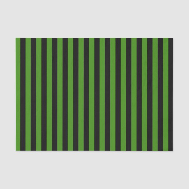 Papier Mousseline Bandes noires et vertes (Recto)