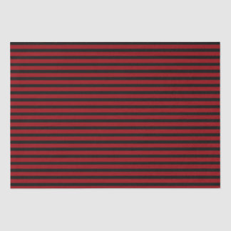 Papier Mousseline Bandes rouges et noires