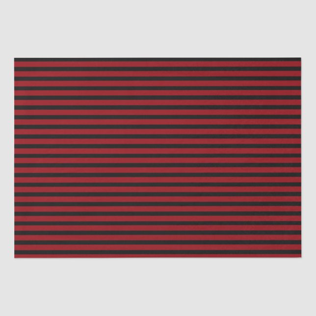 Papier Mousseline Bandes rouges et noires (Recto)