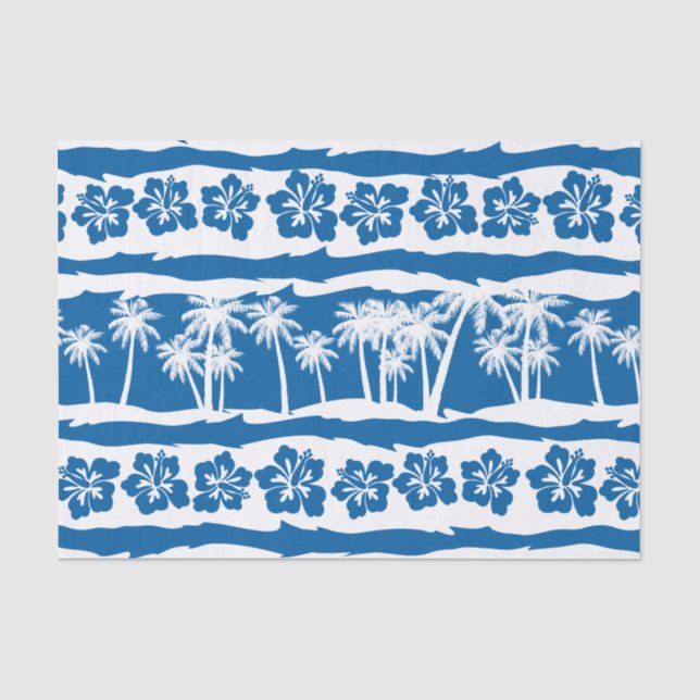 Papier Mousseline Bandes tropicales de palmiers (Recto)