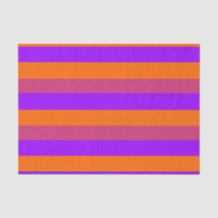 Papier Mousseline Bandes violettes, orange et roses