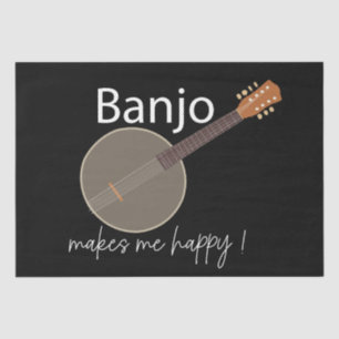 Papier Mousseline Banjo Me Rend Heureux