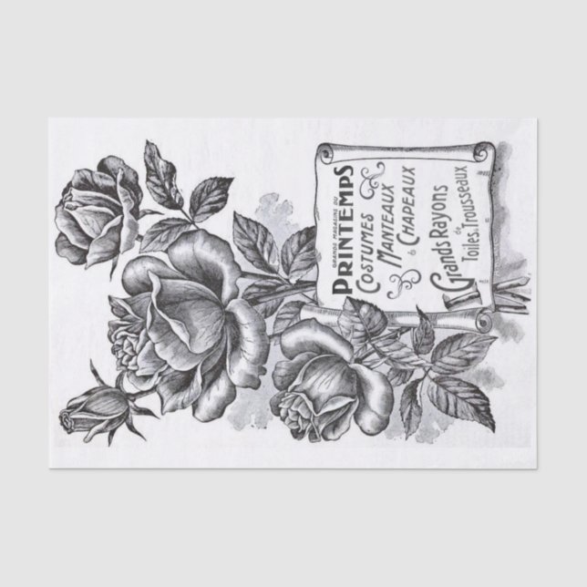 Papier Mousseline Bannière de défilement rose Texte français Découpa (Recto)