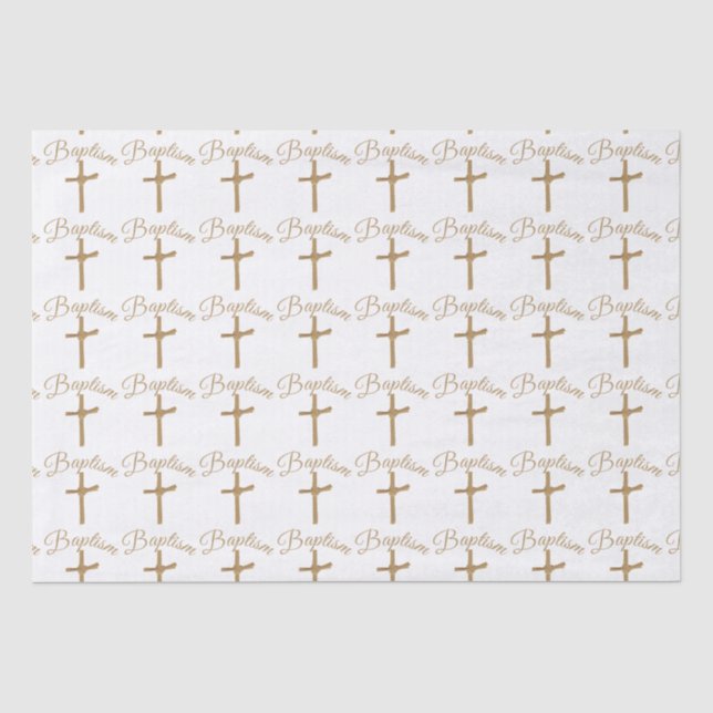 Papier Mousseline Baptême de la croix de palme d'or (Recto)