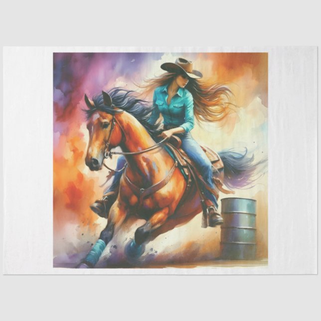 Papier Mousseline Barrel Racer (Recto)