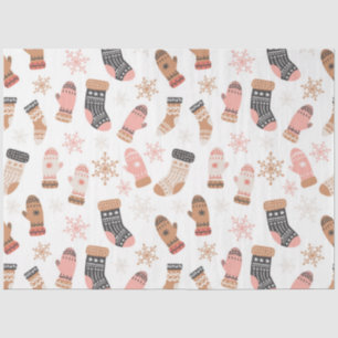 Papier Mousseline Bas de Noël rose mignonne Chaussettes Snowflakes