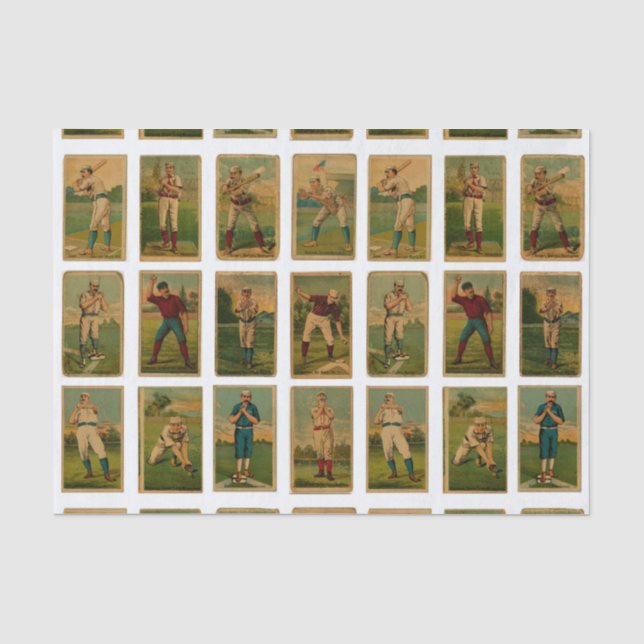 Papier Mousseline Baseball vintage (Recto)