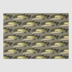Papier Mousseline Bass Fish Sport Motifs Mens