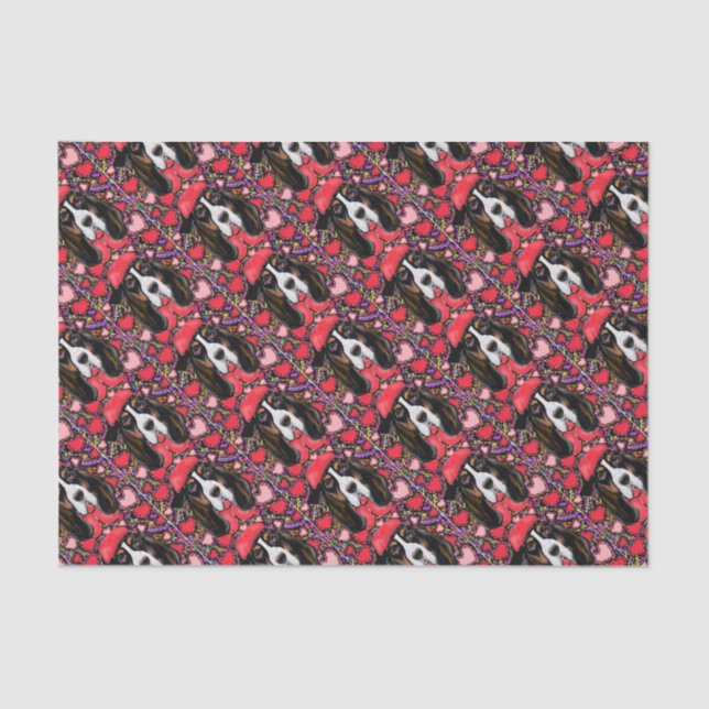 Papier Mousseline Basset Hound (Recto)