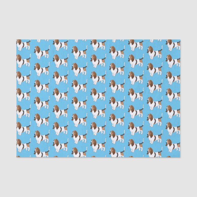 Papier Mousseline Basset hound dessin de chien (Recto)
