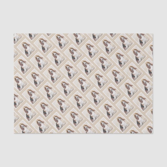 Papier Mousseline Basset Hound Painting - Cute Original Dog Art (Recto)