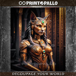 Papier Mousseline Bastet La déesse bienveillante des chats égyptiens