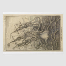 Bateau à pieuvre nautique Ephemera Decoupage Ship