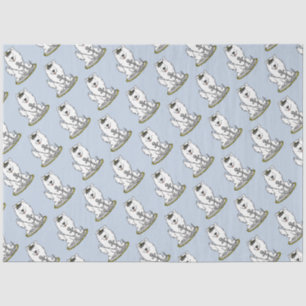 Papier Mousseline Bateau Nautique American Eskimo Chien mignonne