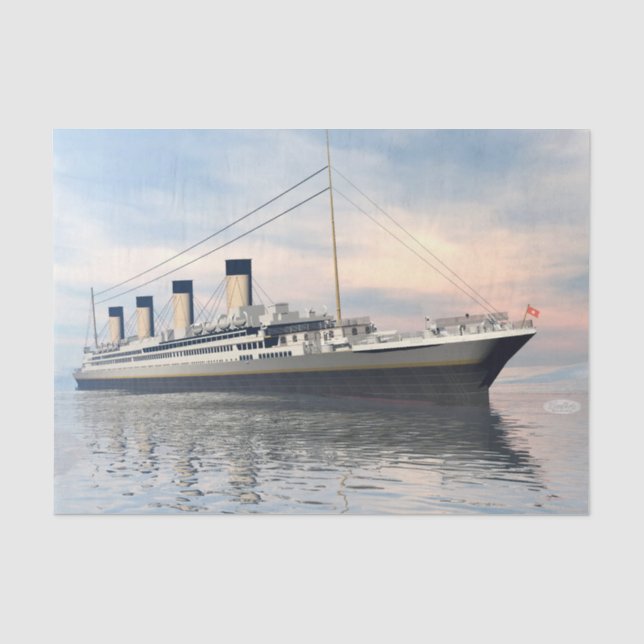 Papier Mousseline Bateau titanique - 3D rendent (Recto)