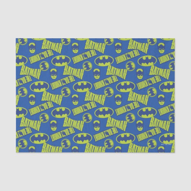 Papier Mousseline Batman - Le Motif du Chevalier foncé (Recto)