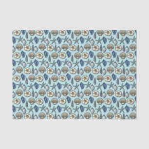 Papier Mousseline Beach Shells Starfish Motif marin marin marine nau