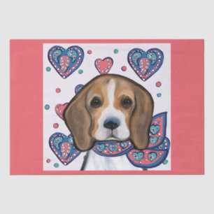 Papier Mousseline Beagle