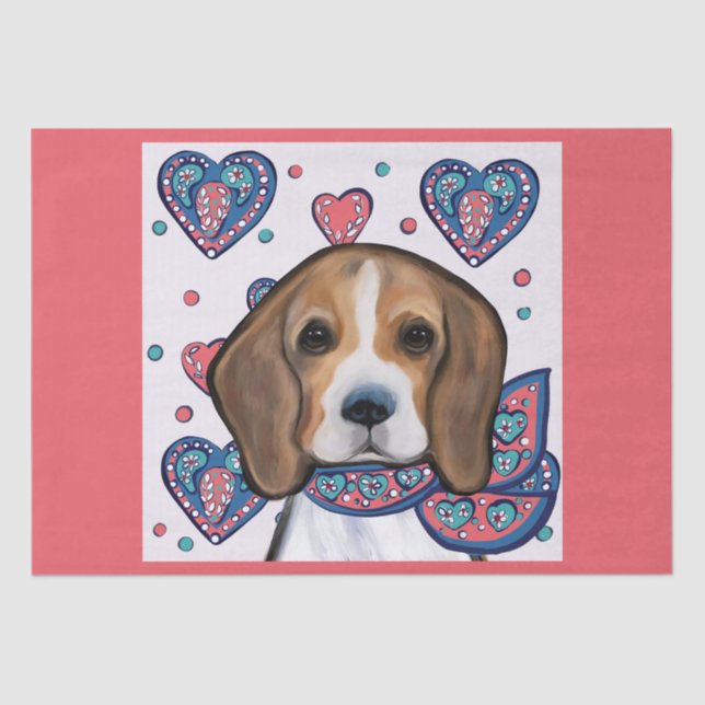 Papier Mousseline Beagle (Recto)