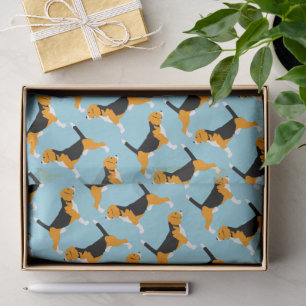 Papier Mousseline Beagle Bonne Chance 