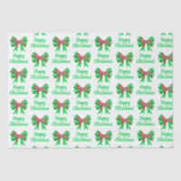 Beagle Hound Christmas Chien & Bow White Tissue