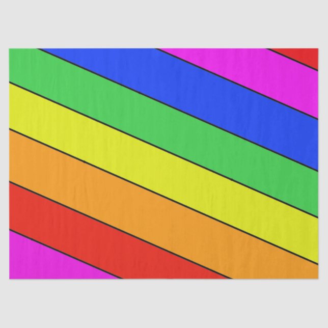 Papier Mousseline Beau arc en ciel de STRIPES (Recto)